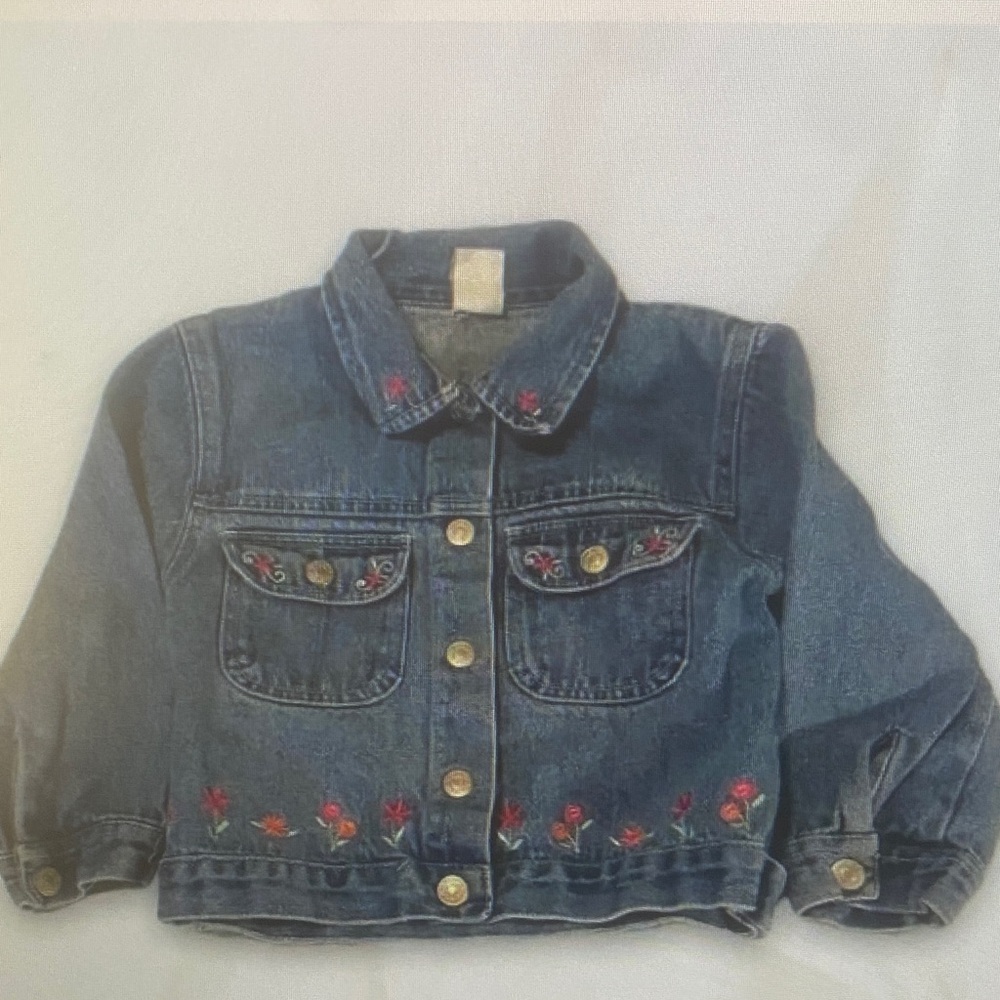 Embroidered Denim Kids Jacket